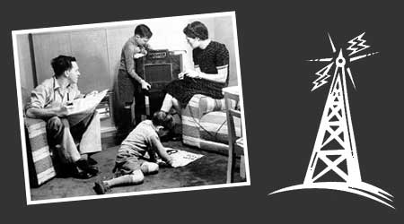 Radio comes into the home, 1940s
